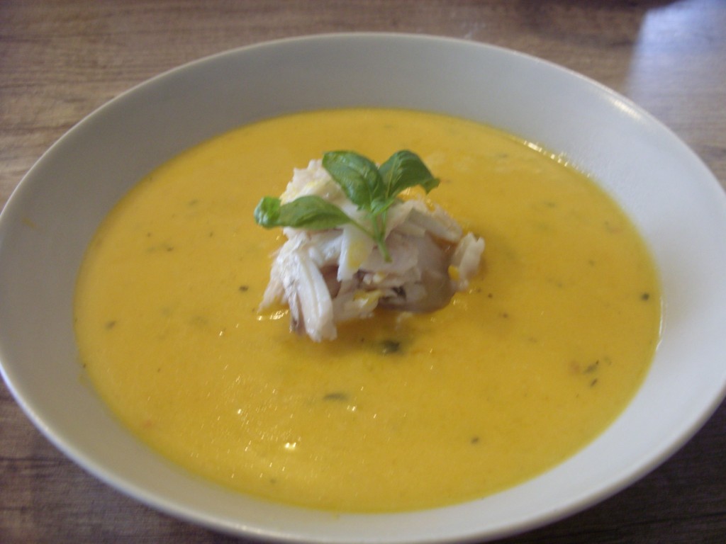 Supa crema de dovleac cu peste