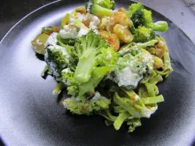 Fettuccine cu broccoli si creveti la cuptor