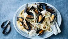 Linguine cu midii și merluciu
