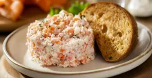 Rillettes de surimi cu cremă de brânză și lămâie